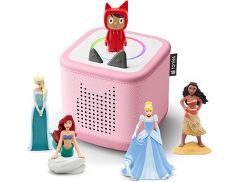 Toniebox Verhaaldoos met Disney Figuren (Vaiana, Elsa, Ariel, Assepoester) - Roze - 30% Korting