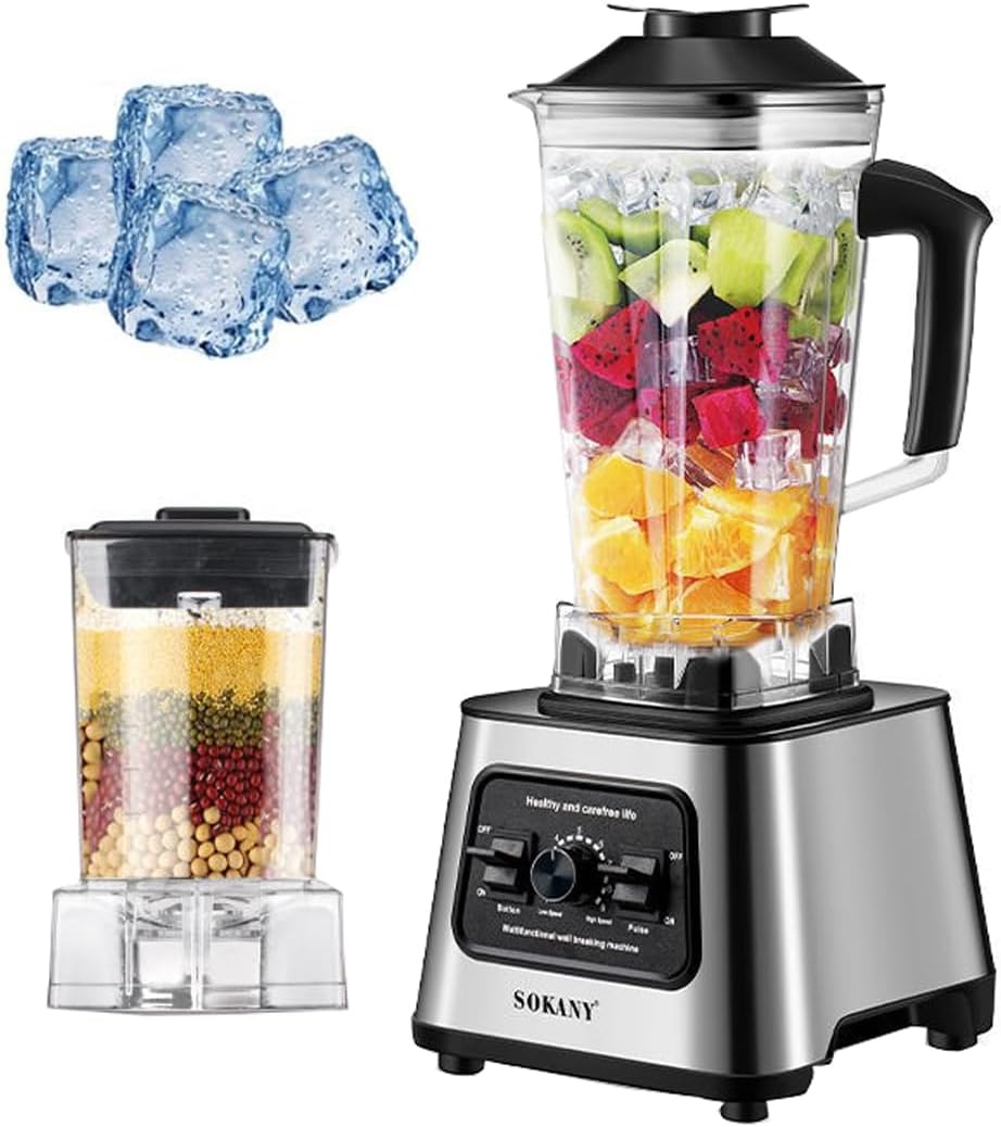 SOKANY SK-999 Blender & Koffiemolen 2.5L - 6000W - 15 Snelheden (34% Korting)