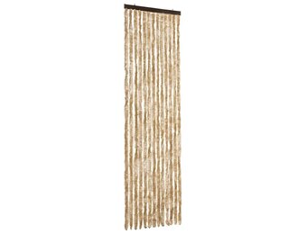 VidaXL Vliegengordijn 56x200 cm Beige - Houd Insecten Buiten - 28% Korting