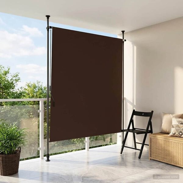 VidaXL Buiten Rolgordijn Bruin 100x270cm - 34% Korting