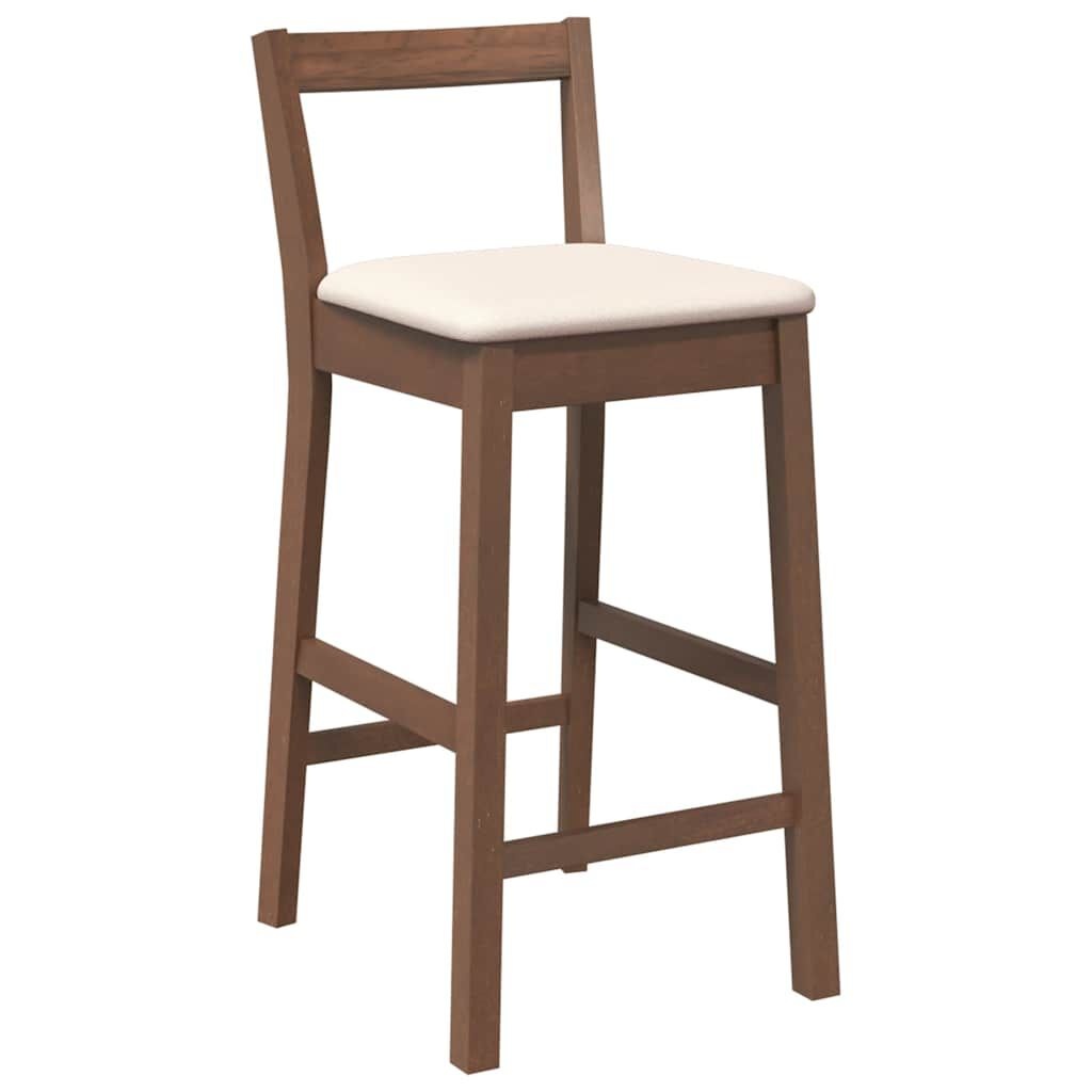 Barkrukken met kussens 2 stuks Bruin massief hout rubber - 35% korting