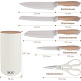 Messenset 6-delig Khaki met Blok | Roestvrij Staal | Antiaanbaklaag | 33% Korting