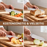 Messenset 6-delig Khaki met Blok | Roestvrij Staal | Antiaanbaklaag | 33% Korting