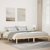 Massief Grenen Houten Bedframe Extra Lang 180x210 cm - 35% Korting