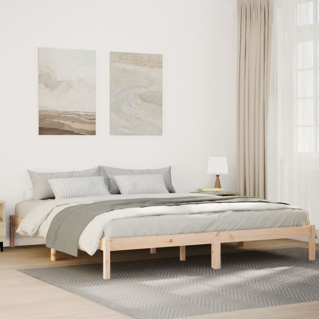 Massief Grenen Houten Bedframe Extra Lang 180x210 cm - 35% Korting