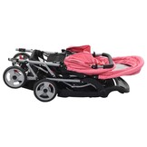 Dubbele Kinderwagen Staal Roze/Zwart - 35% Korting