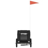 VidaXL Hondenfietstrailer Oxford Stof & IJzer Zwart 34% Korting