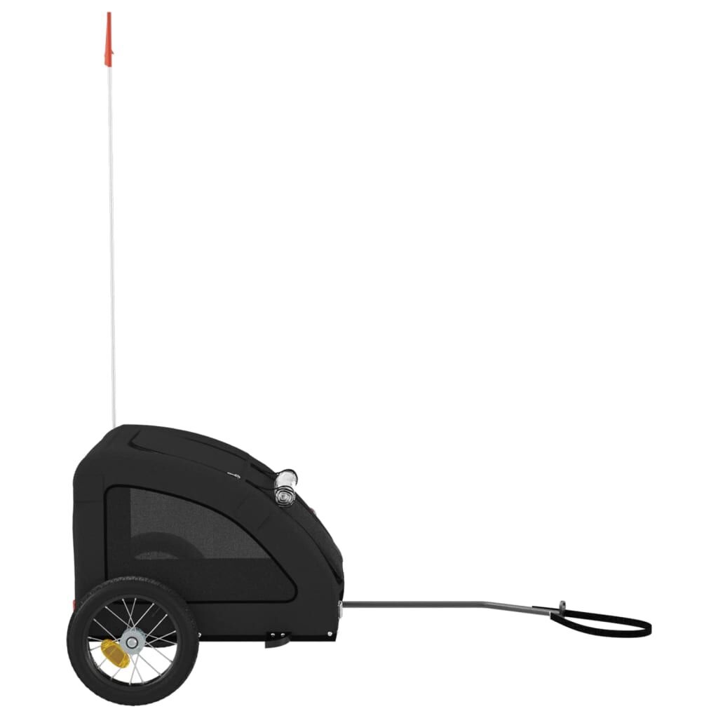 VidaXL Hondenfietstrailer Oxford Stof & IJzer Zwart 34% Korting
