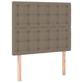 Hoofdbord Taupe Stof Verstelbaar 90x5x118/128 cm - 34% Korting