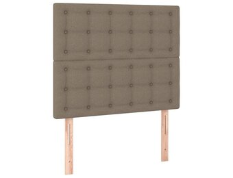 Hoofdbord Taupe Stof Verstelbaar 90x5x118/128 cm - 34% Korting