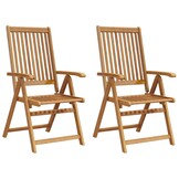 VidaXL Tuinstoelen (2x) Inklapbaar Massief Acaciahout Bruin - 35% Korting