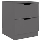 Nachtkastje 40x40x50 cm Bewerkt Hout Grijs - 34% Korting