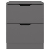 Nachtkastje 40x40x50 cm Bewerkt Hout Grijs - 34% Korting