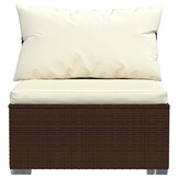 VidaXL Middenbank Bruin Poly Rattan 34% Korting