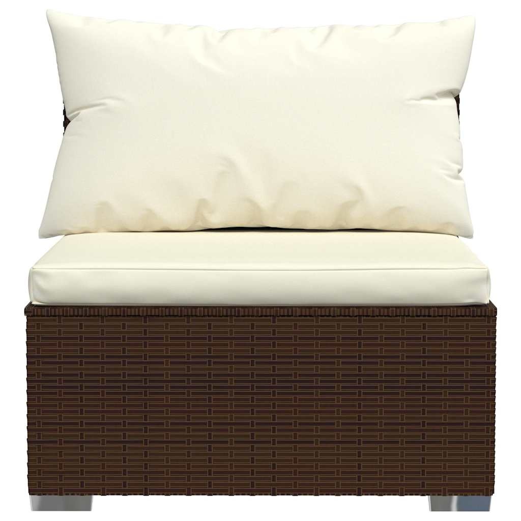 VidaXL Middenbank Bruin Poly Rattan 34% Korting