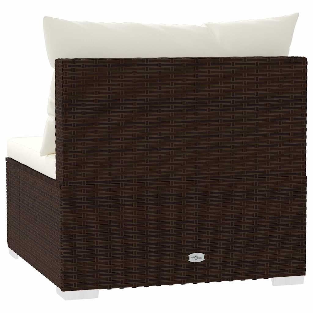 VidaXL Middenbank Bruin Poly Rattan 34% Korting