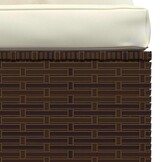 VidaXL Middenbank Bruin Poly Rattan 34% Korting
