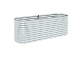 Verhoogde Plantenbak Staal 240x80x81 cm Zilver - 47% Korting!