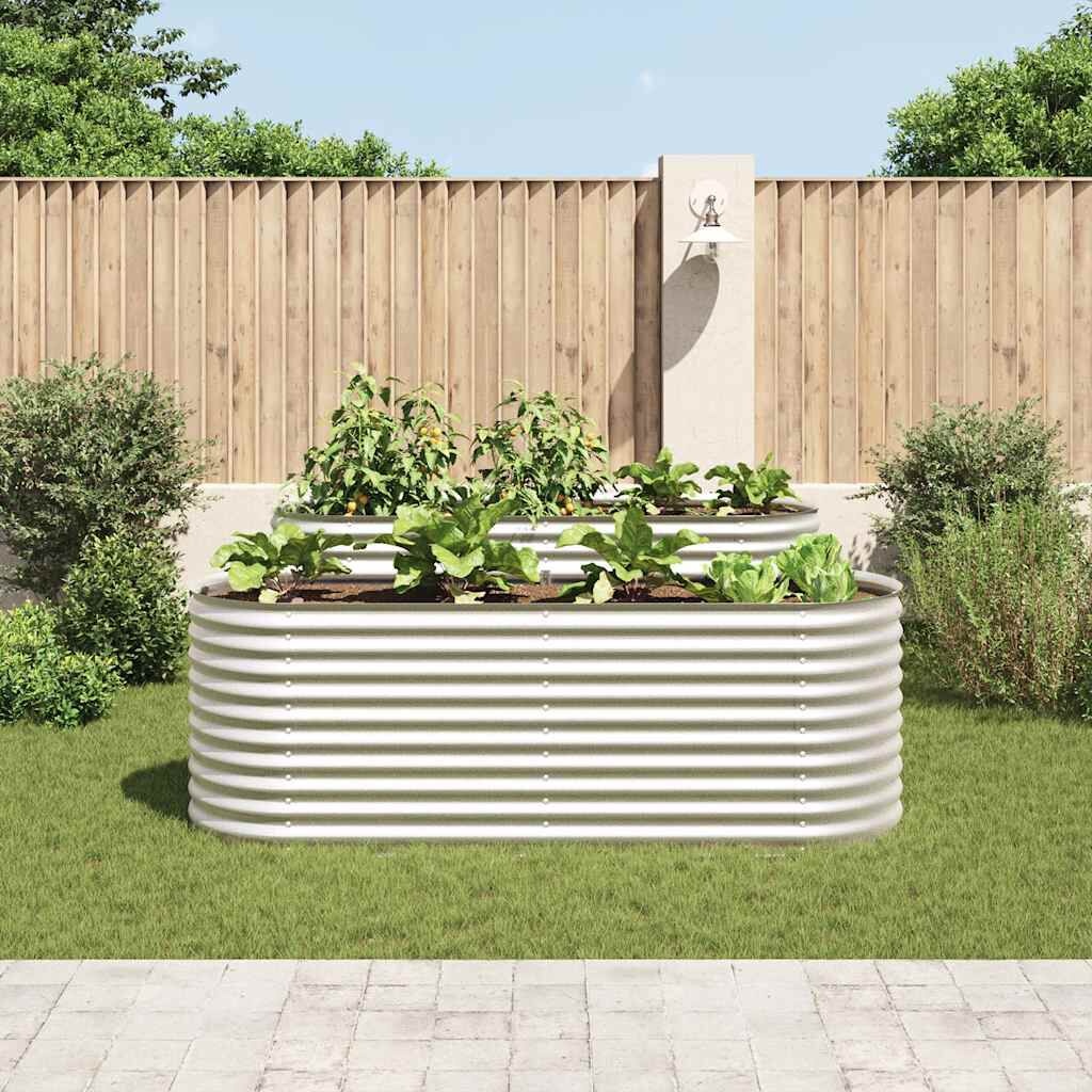 Verhoogde Plantenbak 240x80x81cm Verzinkt Staal - 35% Korting
