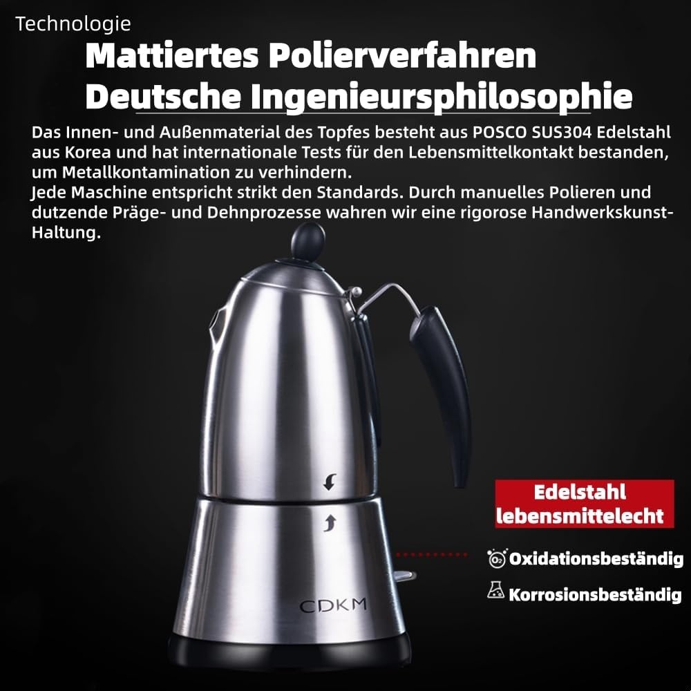 Elektrische Mokka Kan 340 ml - Mat Zilver - 34% Korting