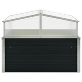VidaXL Tuinkas 100x100x77 cm Gegalvaniseerd Staal Antraciet - 34% Korting