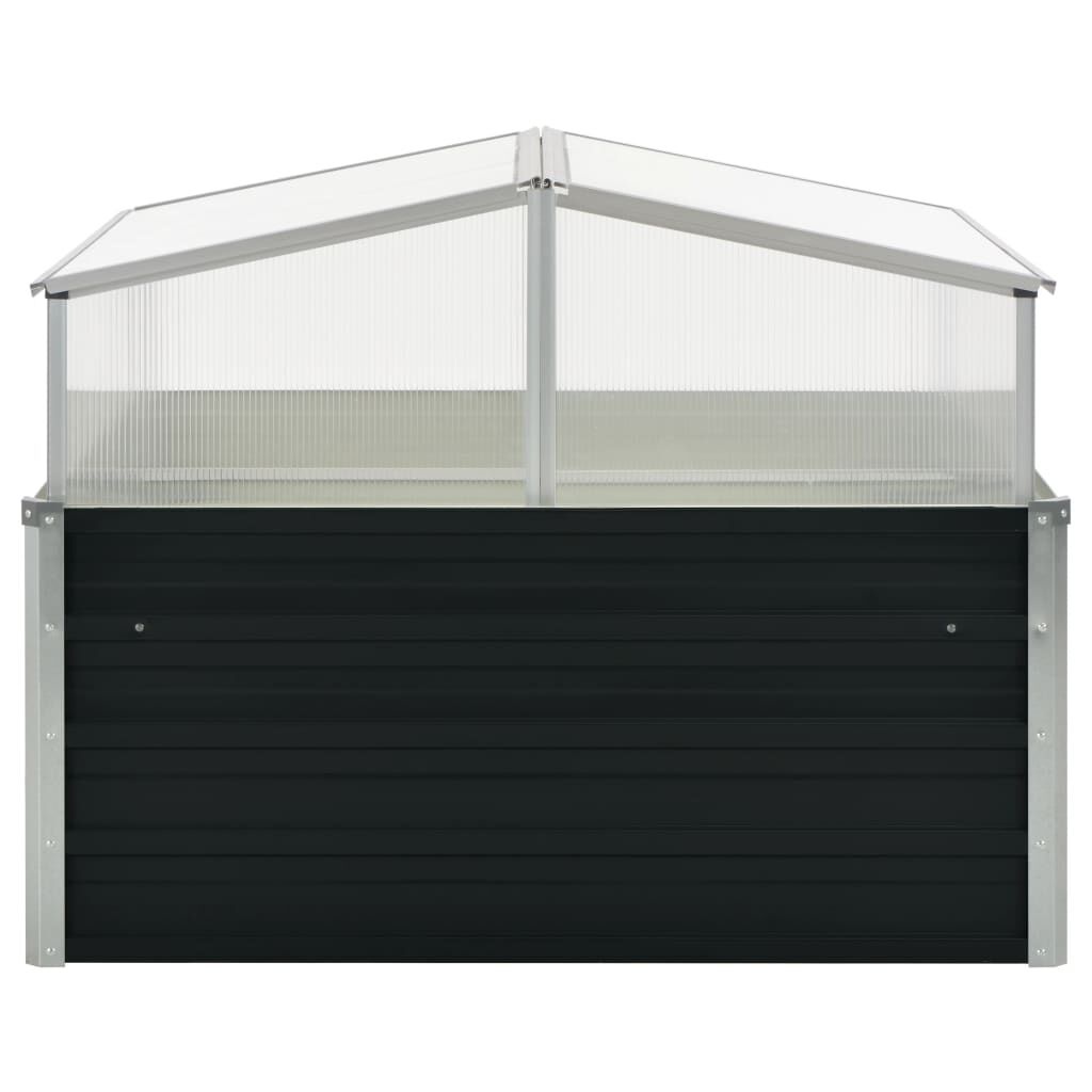 VidaXL Tuinkas 100x100x77 cm Gegalvaniseerd Staal Antraciet - 34% Korting