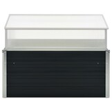 VidaXL Tuinkas 100x100x77 cm Gegalvaniseerd Staal Antraciet - 34% Korting