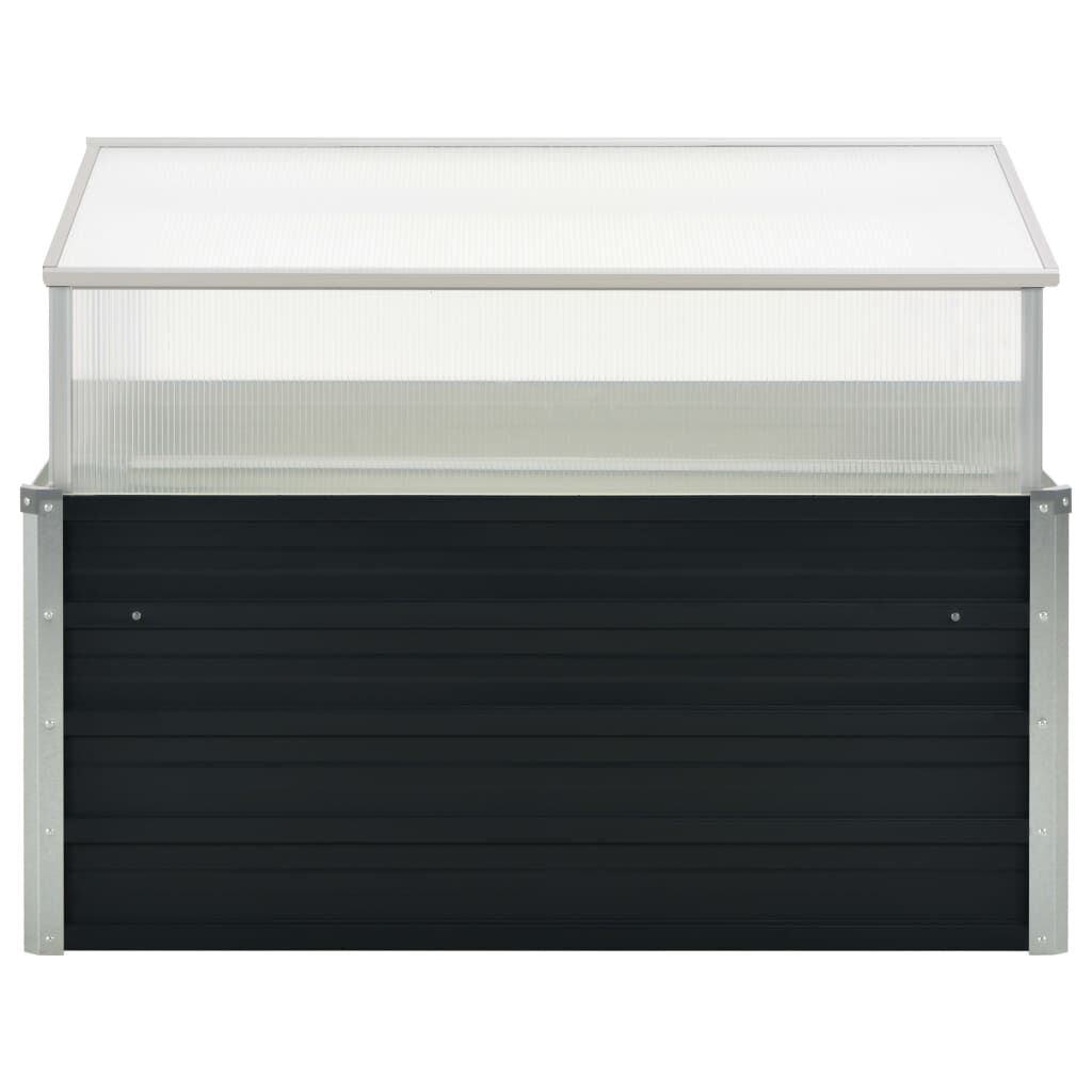 VidaXL Tuinkas 100x100x77 cm Gegalvaniseerd Staal Antraciet - 34% Korting