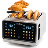 Zilveren RVS Broodrooster voor 4 Sneden met Touchscreen - 34% Korting