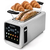 Zilveren RVS Broodrooster voor 4 Sneden met Touchscreen - 34% Korting