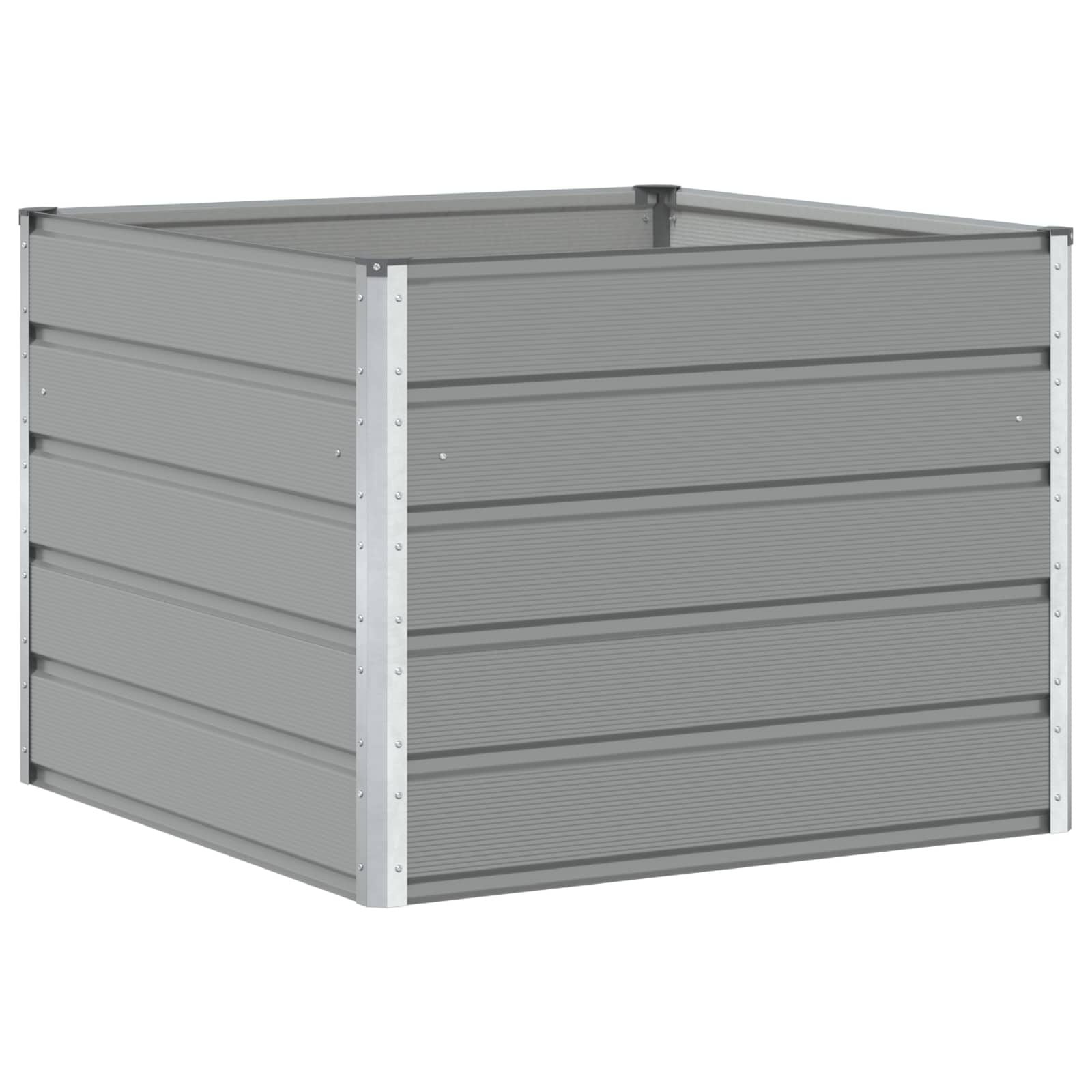 Plantenbak Staal Lichtgrijs 100x100x75cm - 34% Korting