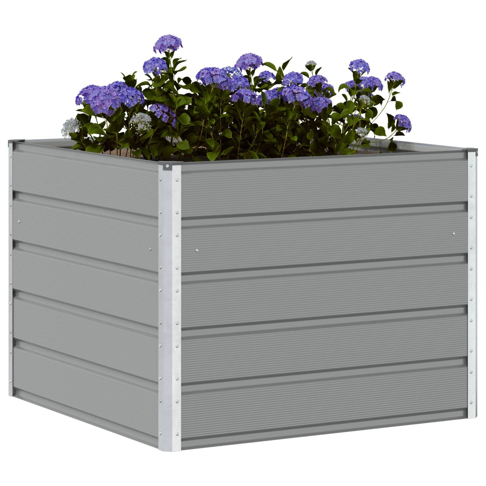 Plantenbak Staal Lichtgrijs 100x100x75cm - 34% Korting