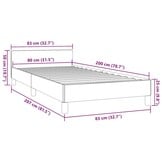 Zwart Bedframe met Hoofdeinde 80x200 cm - 34% Korting
