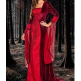 Jakloz Middeleeuwse Jurk met Capuchon Rood XXL - 29% Korting