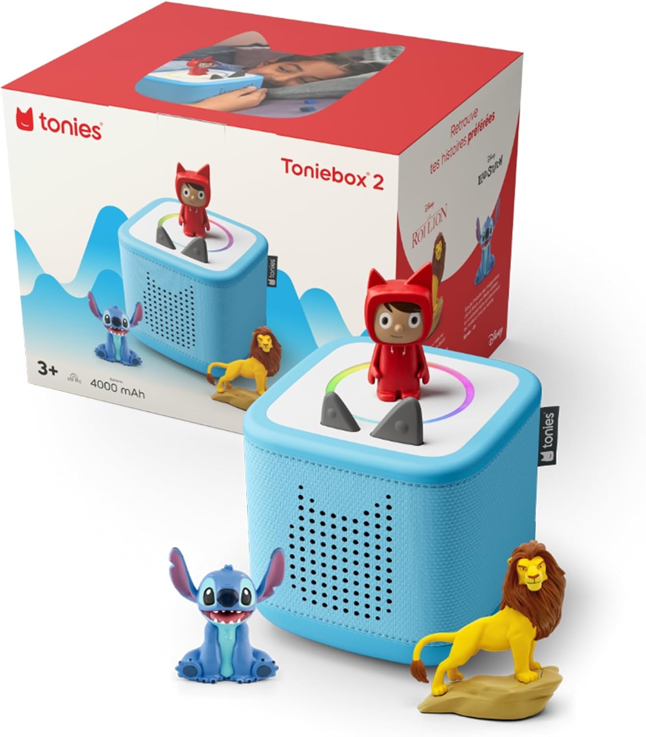 Toniebox 2 Stuks met Lion King & Lilo & Stitch Blauw - 34% Korting