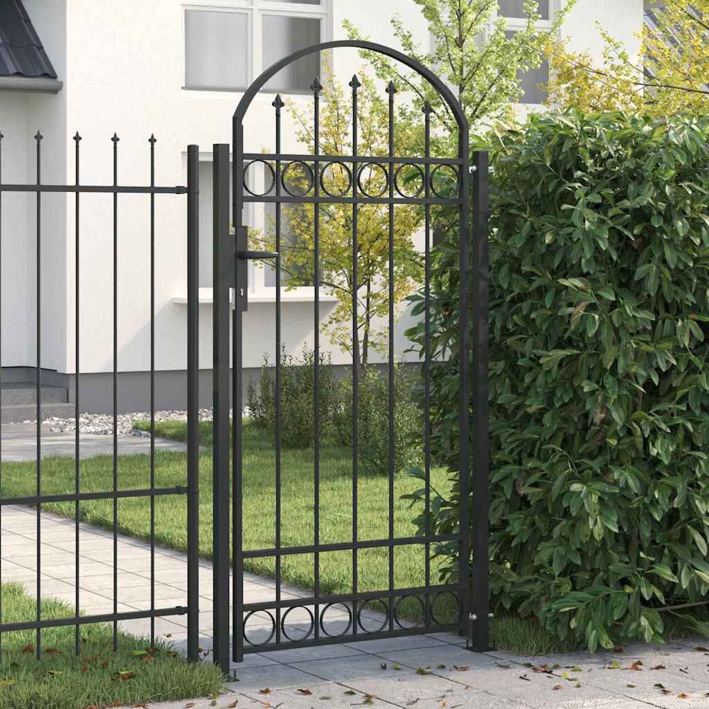 vidaXL Hekpoort Grijs 89 x 200 cm Staal - 35% Korting