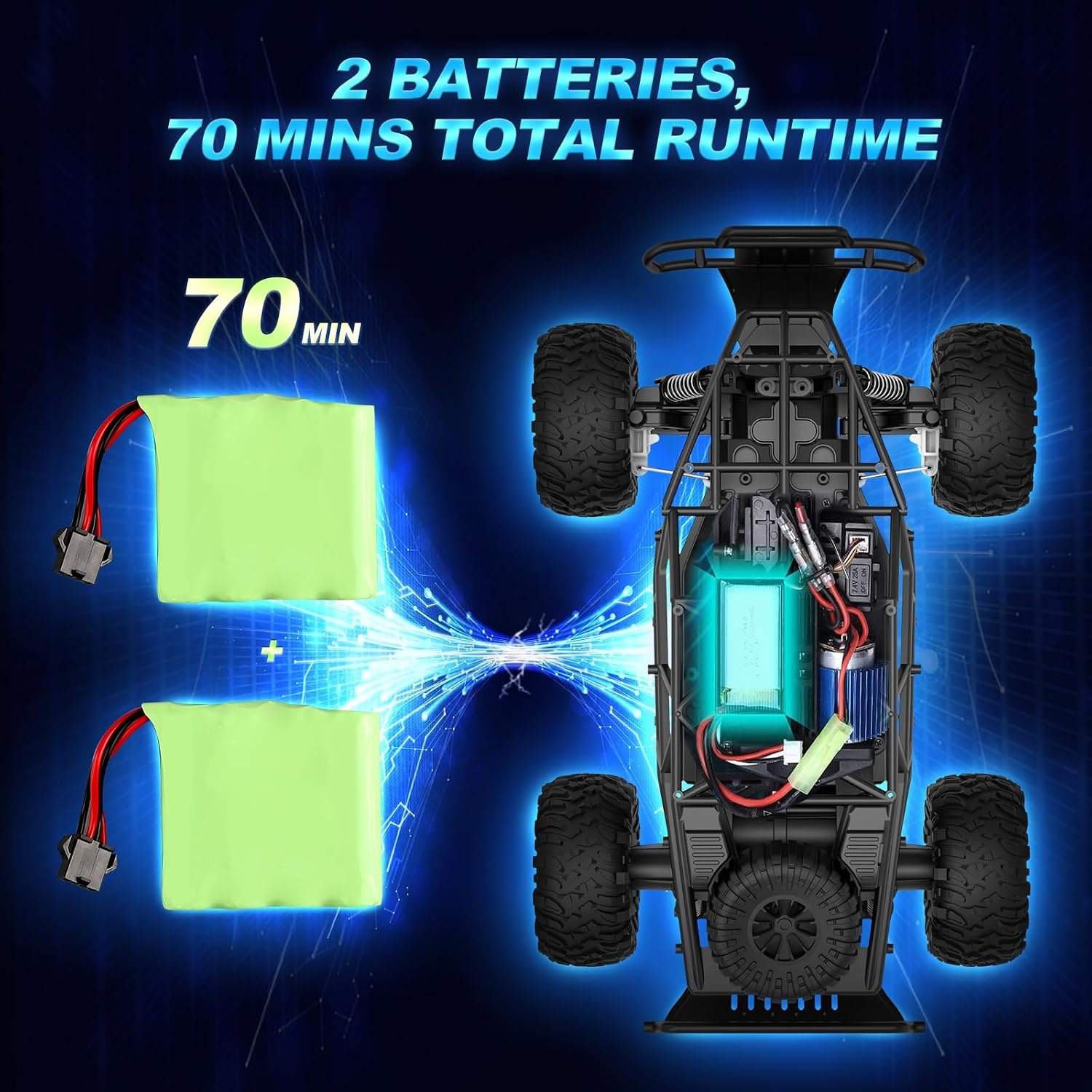 RC Auto Buggy Zwart 1:16 - 60 Min Speeltijd, 20 km/u (34% Korting)