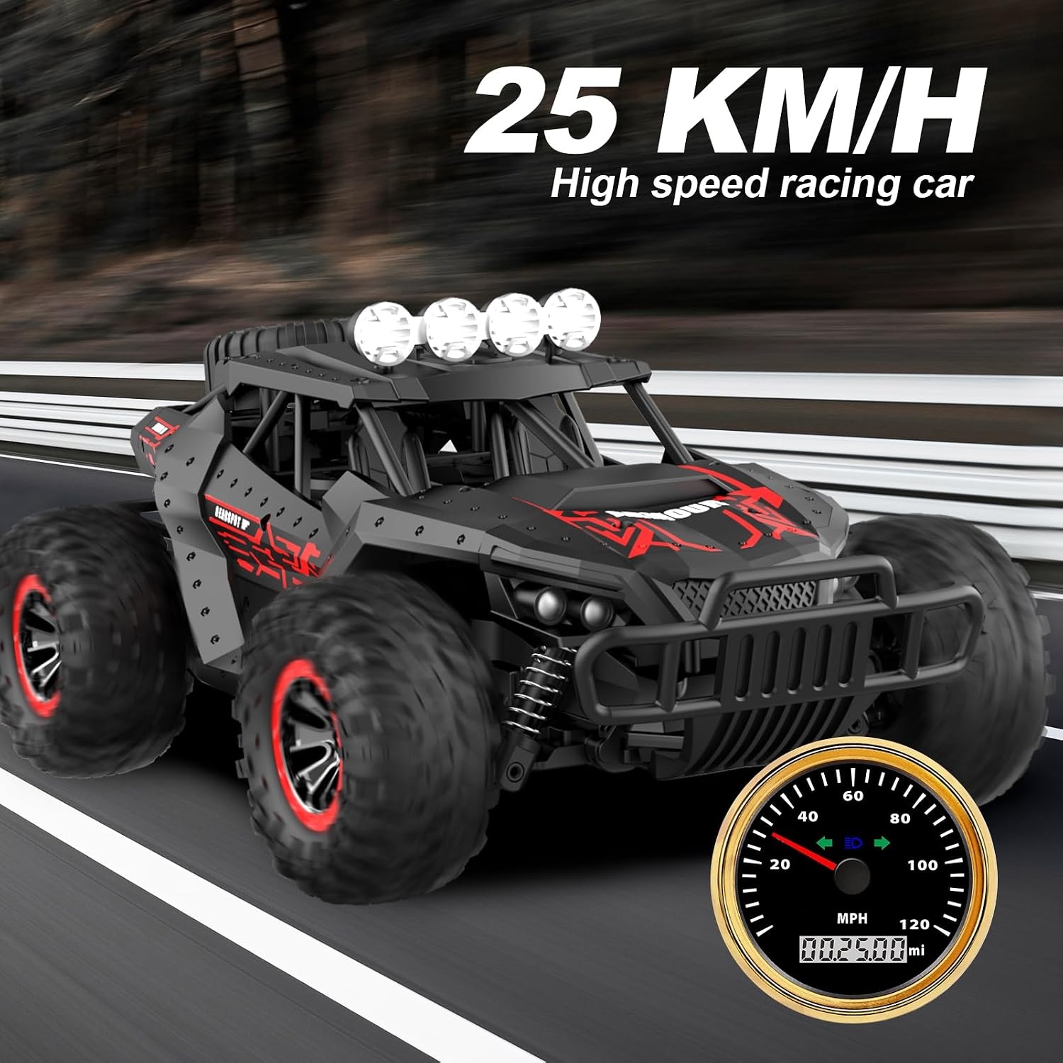 RC Auto Buggy Zwart 1:16 - 60 Min Speeltijd, 20 km/u (34% Korting)