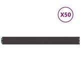 vidaXL Gazonrand Koudgewalst Staal Zwart 50 st 34% korting