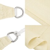 Zonnezeil Crème 3x5m HDPE - 34% Korting