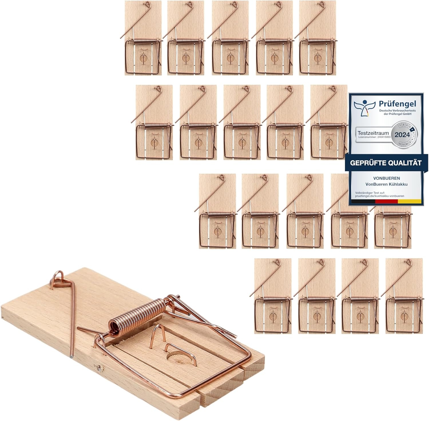 Muisvallen Hout 10 stuks | Gifvrij & Herbruikbaar | 40% Korting