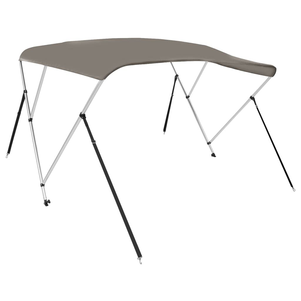 vidaXL Biminitop Boot T 3 Bogen 183x140x137cm Grijs - 35% Korting