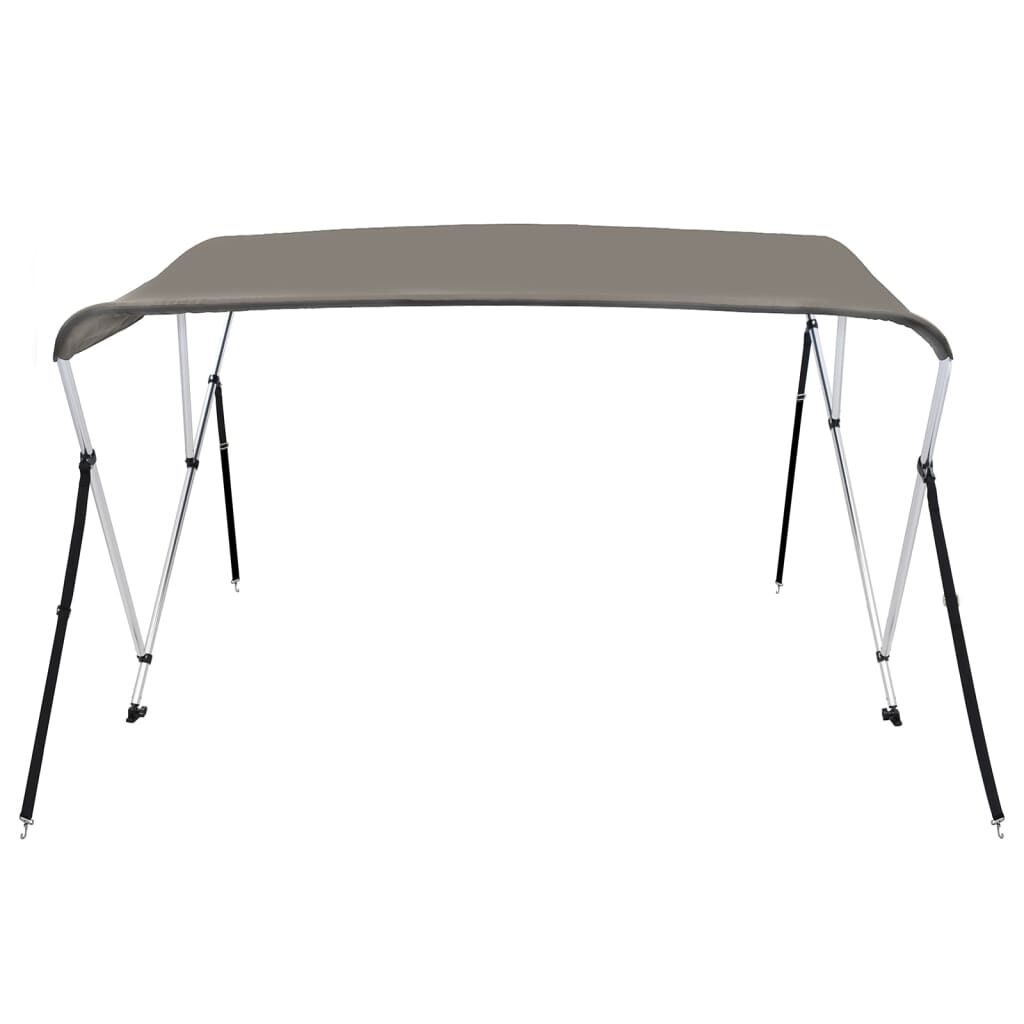 vidaXL Biminitop Boot T 3 Bogen 183x140x137cm Grijs - 35% Korting