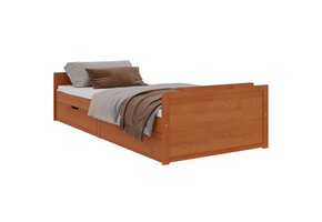 Bedframe Grenenhout Honingbruin 90x200cm met Laden - 47% Korting