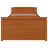Honingbruin Grenenhouten Bedframe met Laden 90x200 cm - 35% Korting