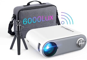 Mini Beamer Projector Wit Grijs - Draagbare Thuisbioscoop 41% Korting