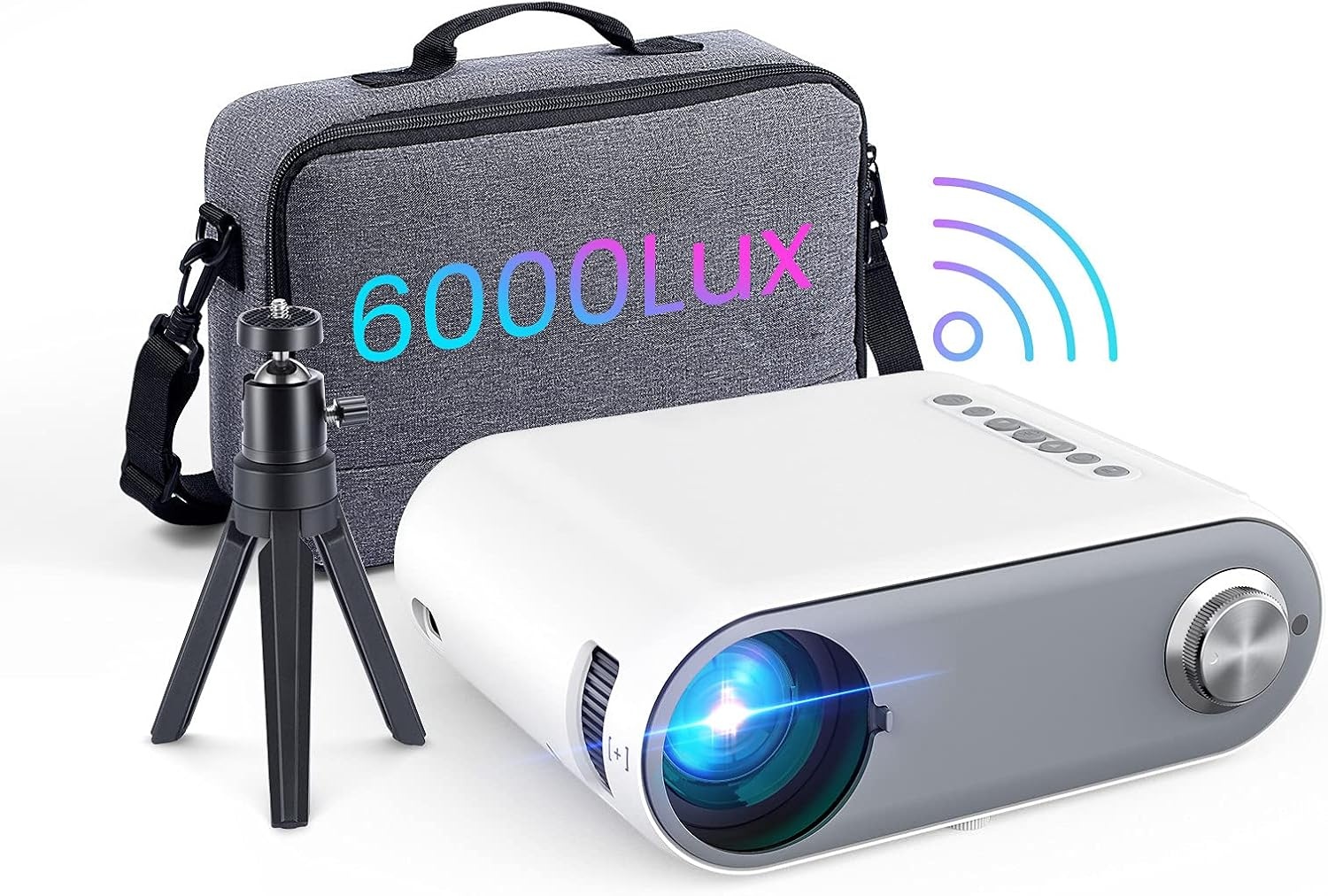 Mini Beamer Projector Wit Grijs - Draagbare Thuisbioscoop met 34% Korting