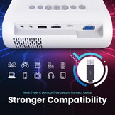 Mini Beamer Projector Wit Grijs - Draagbare Thuisbioscoop met 34% Korting