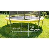 Trampoline 305 cm Rond met Veiligheidsnet & Ladder - Geel/Zwart (47% Korting)