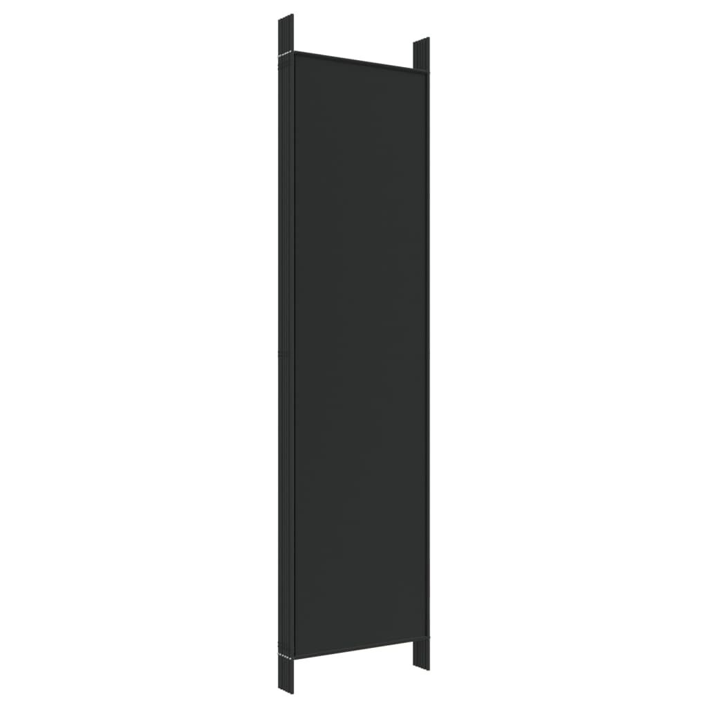 vidaXL Kamerscherm 6 Panel Stoffen Ruimteverdeler 300x200 cm Zwart - 34% Korting
